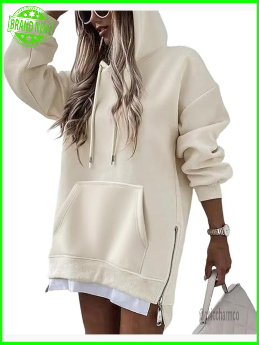 Oversized Hoodie Dress Long Sleeve Pullover Sweatshirt Winter Casual